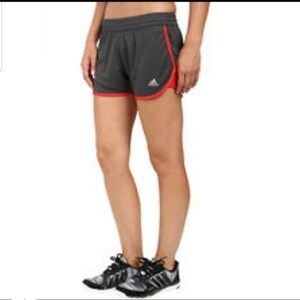 Adidas Climalite Red and Grey woven tennis shorts
